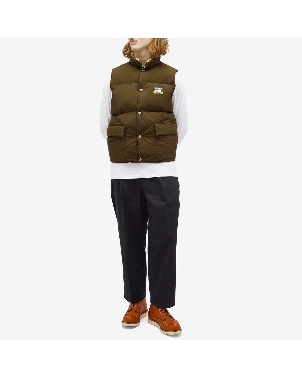 r*9様 HUMAN MADE REVERSIBLE DOWN VEST NAV Human Made Reversible Down Vest in Green for Men | Lyst
