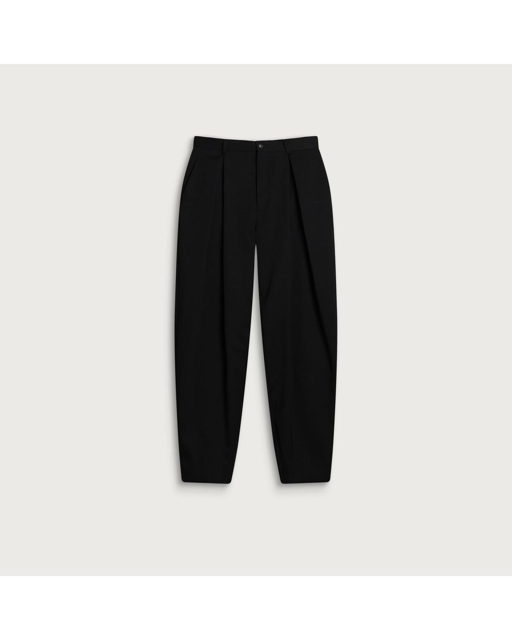 Comme des Garçons Black Wool Gabardine Pleated Pant for men