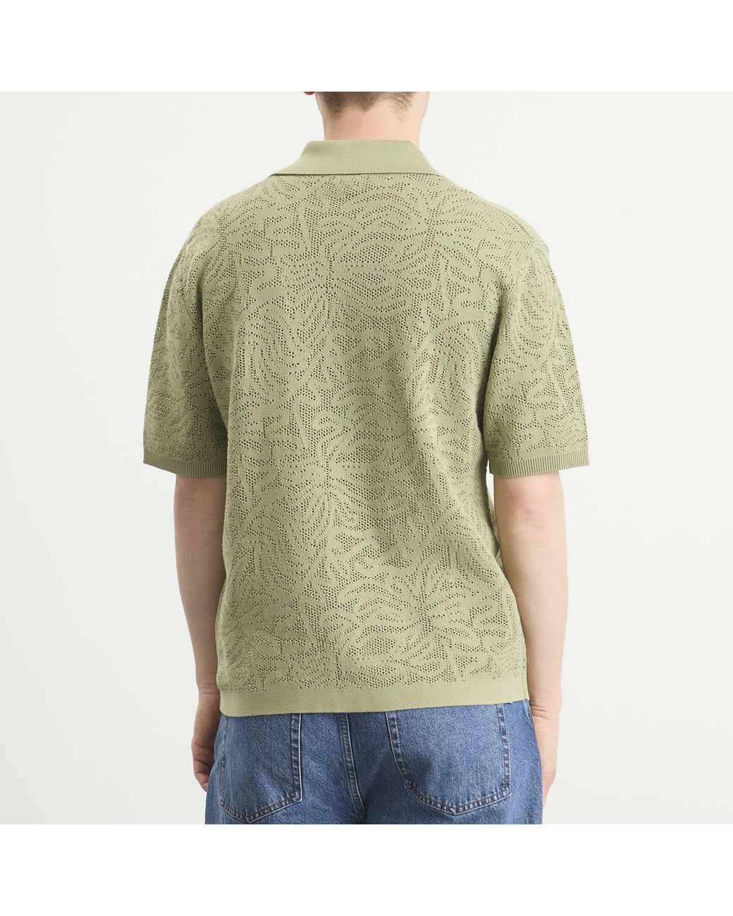 Drole de Monsieur Green Lace Knitted Shirt for men