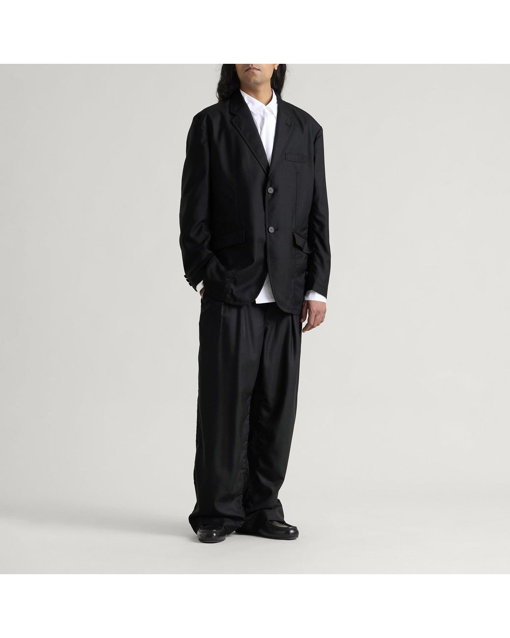 Comme des Garçons Black Wool Gabardine Blazer for men