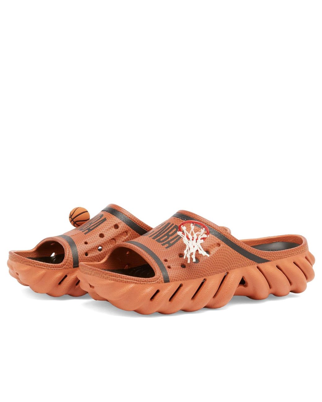 クロックス　エコー スライドNBA Echo Slide 27センチ Amazon.com | Crocs Unisex Adult NBA Echo Slide, Sienna, 5