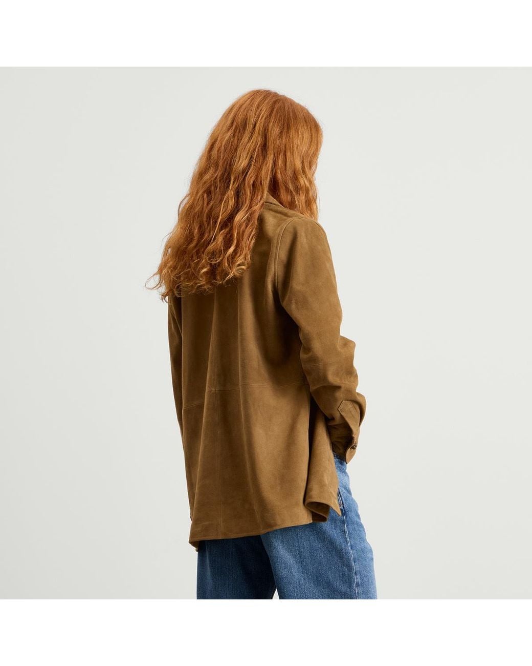 Rohe Brown Suede Pankou Overshirt