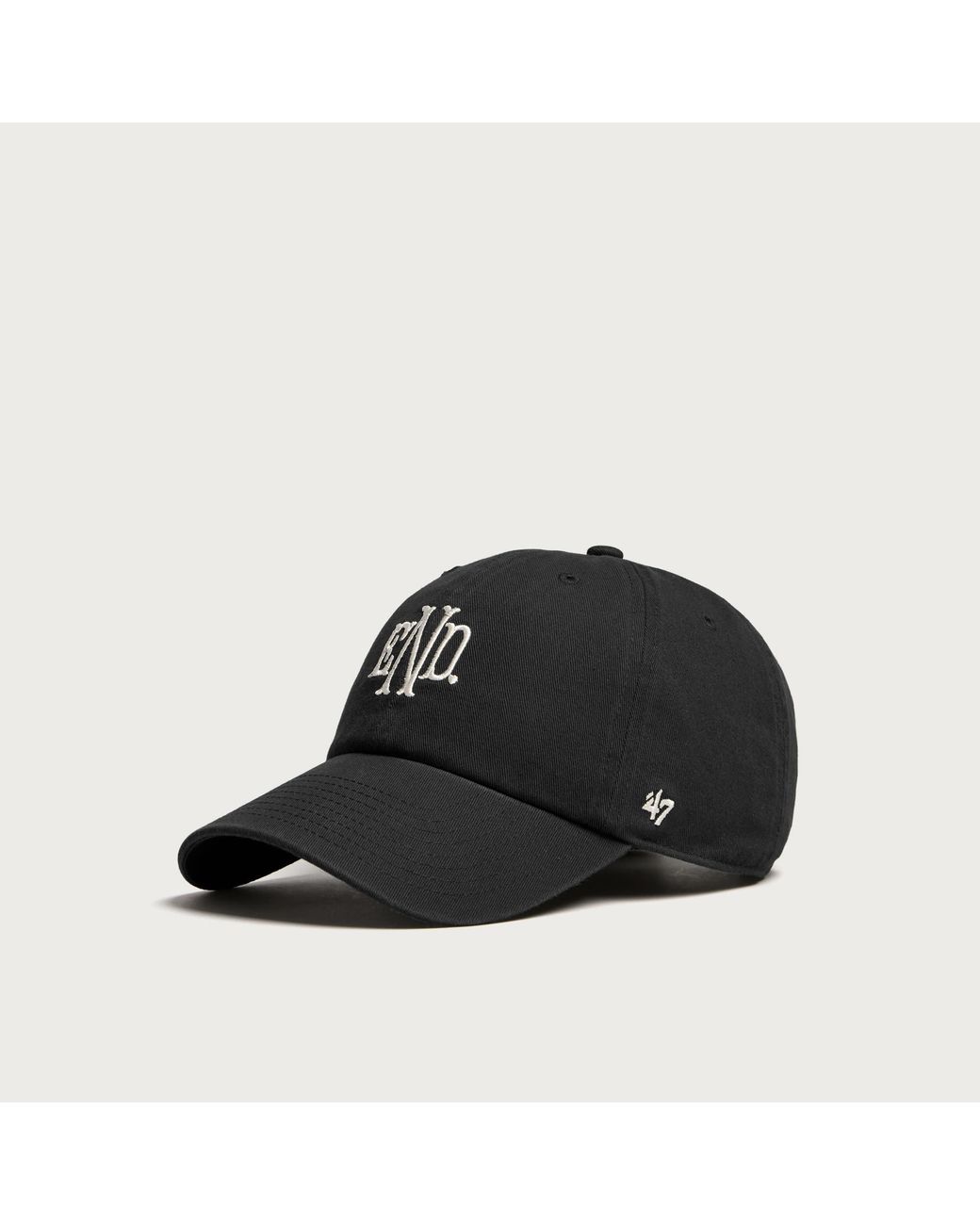 END. Black Monogram Clean Up Cap