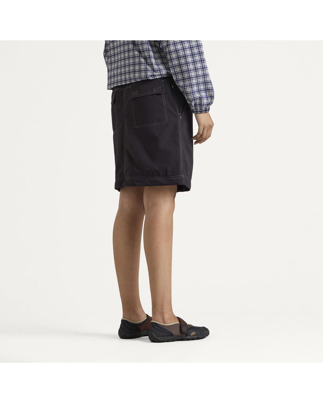 Gramicci Black Zip Off Midi Skirt