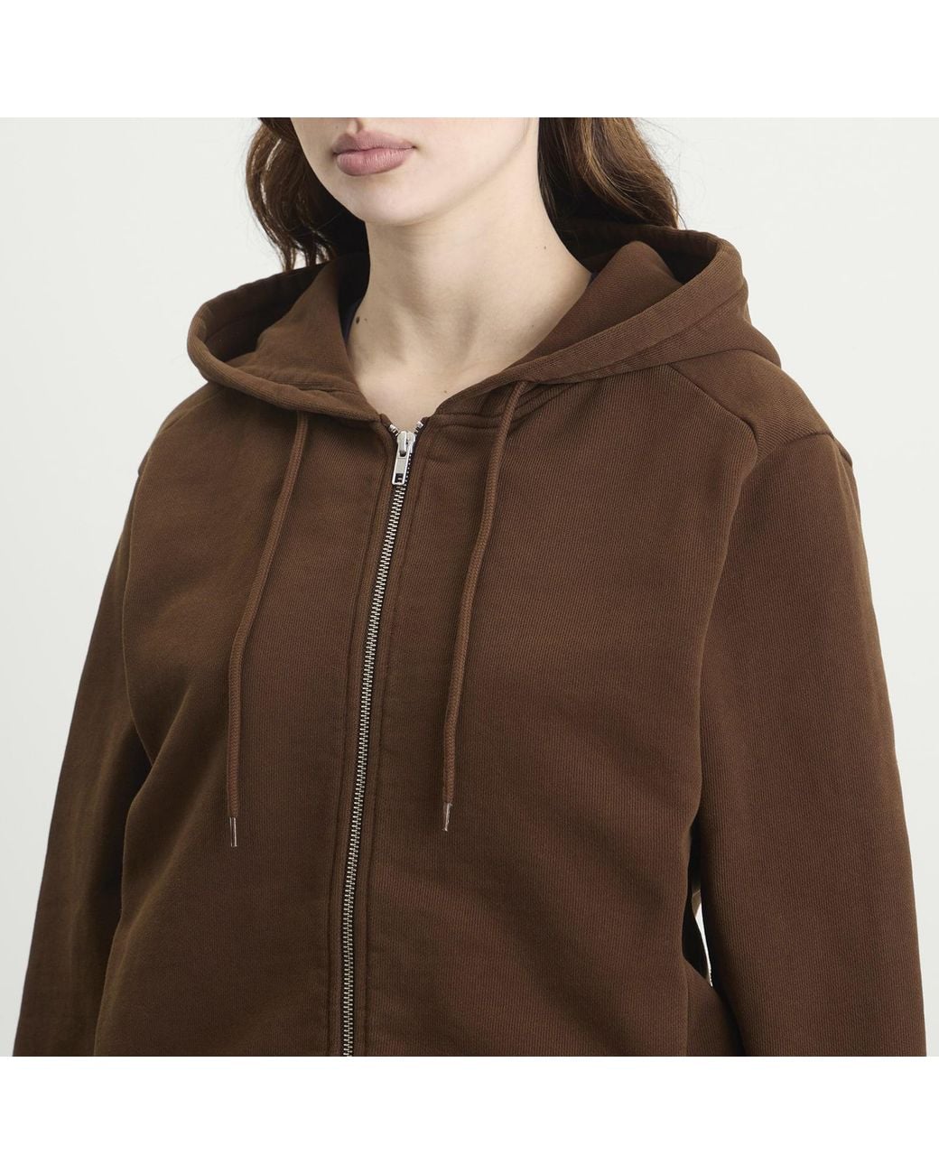 Entire studios Brown Slim Zip Up Hoodie