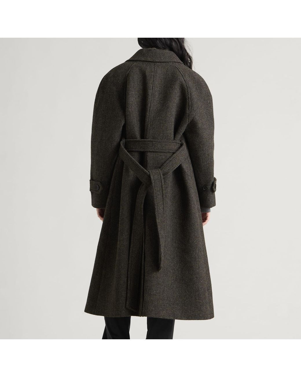 DUNST Black Balmacaan Coat