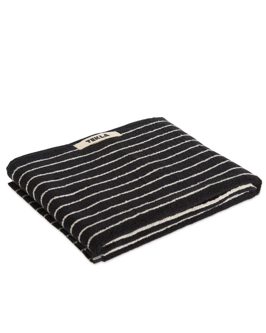 Tekla Black Organic Terry Hand Towel