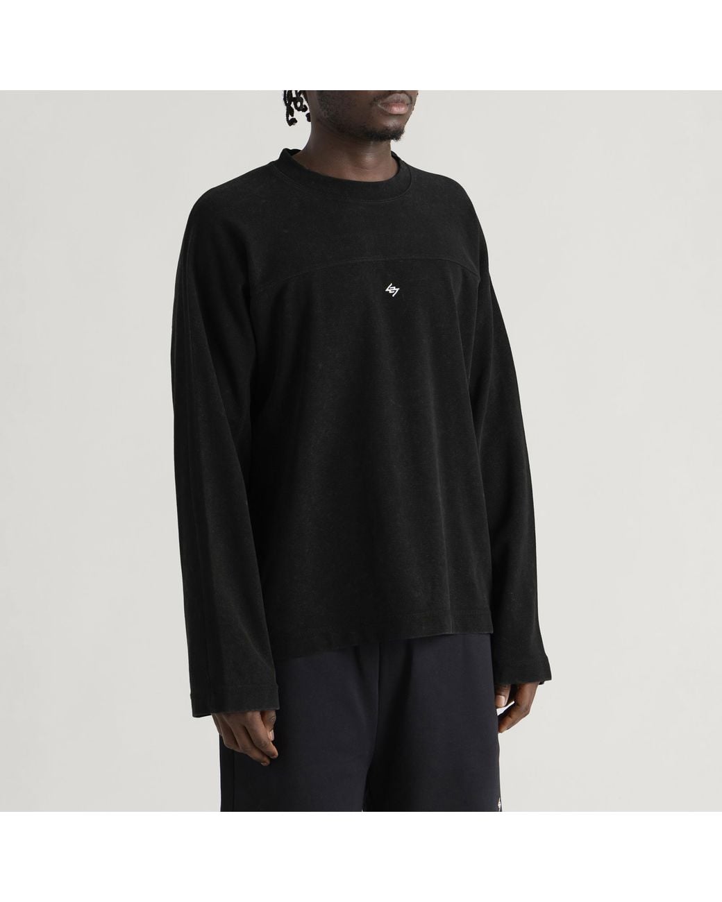 REPRESENT 247 Black Waffle Sweatshirt for men