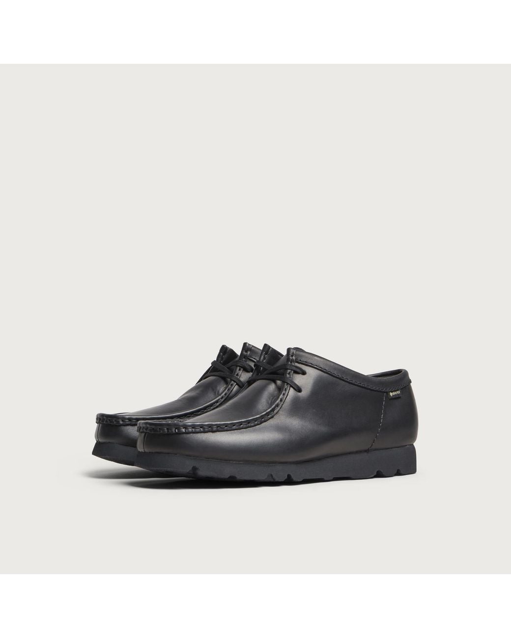 Clarks Black Leather Wallabee Gtx for men