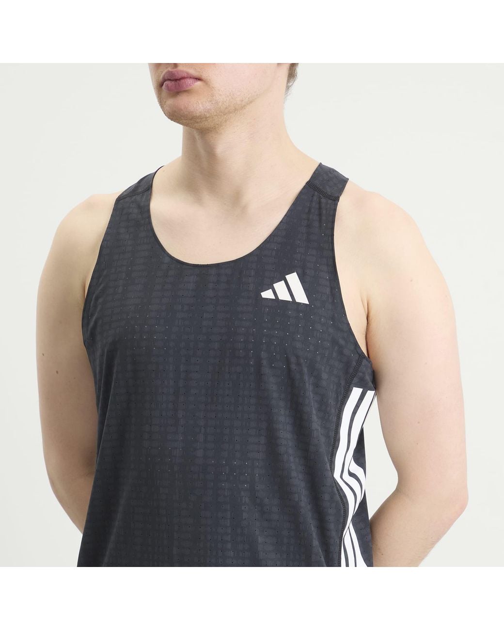 Adidas Originals Blue Adizero Singlet Vest for men