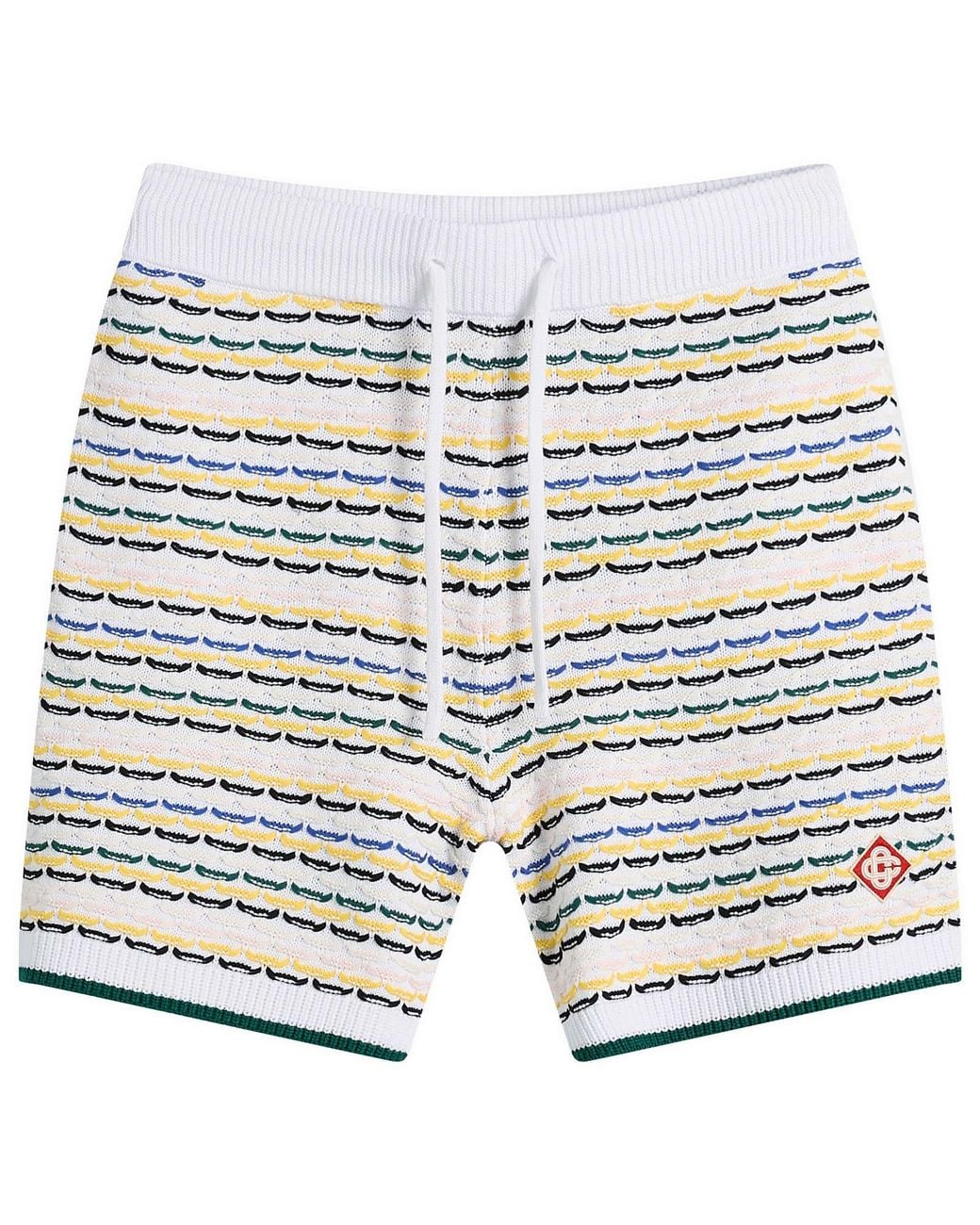 Casablanca White Tuck Stitch Shorts for men