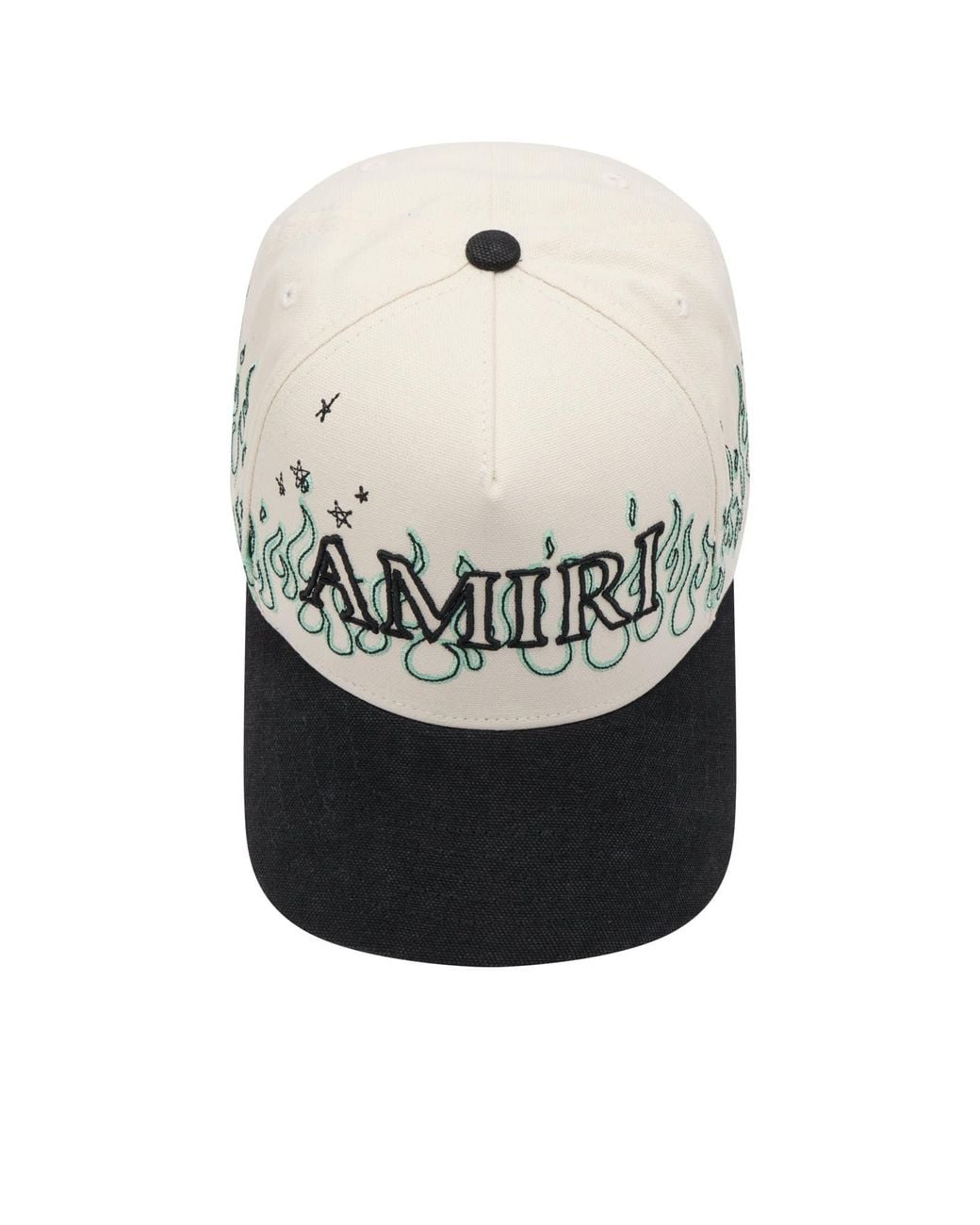 Amiri White Flames Baseball Cap for men