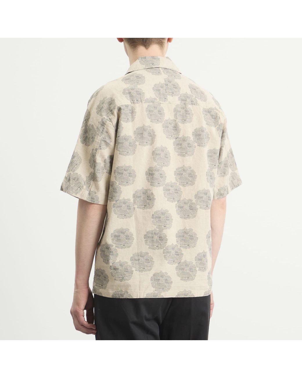 NN07 Natural Ole Print Vacation Shirt for men