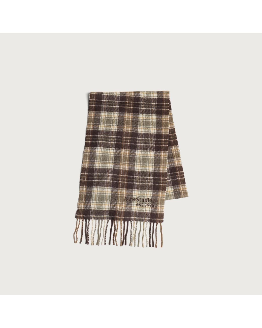 Acne Multicolor Canada Cashmere Check Scarf for men
