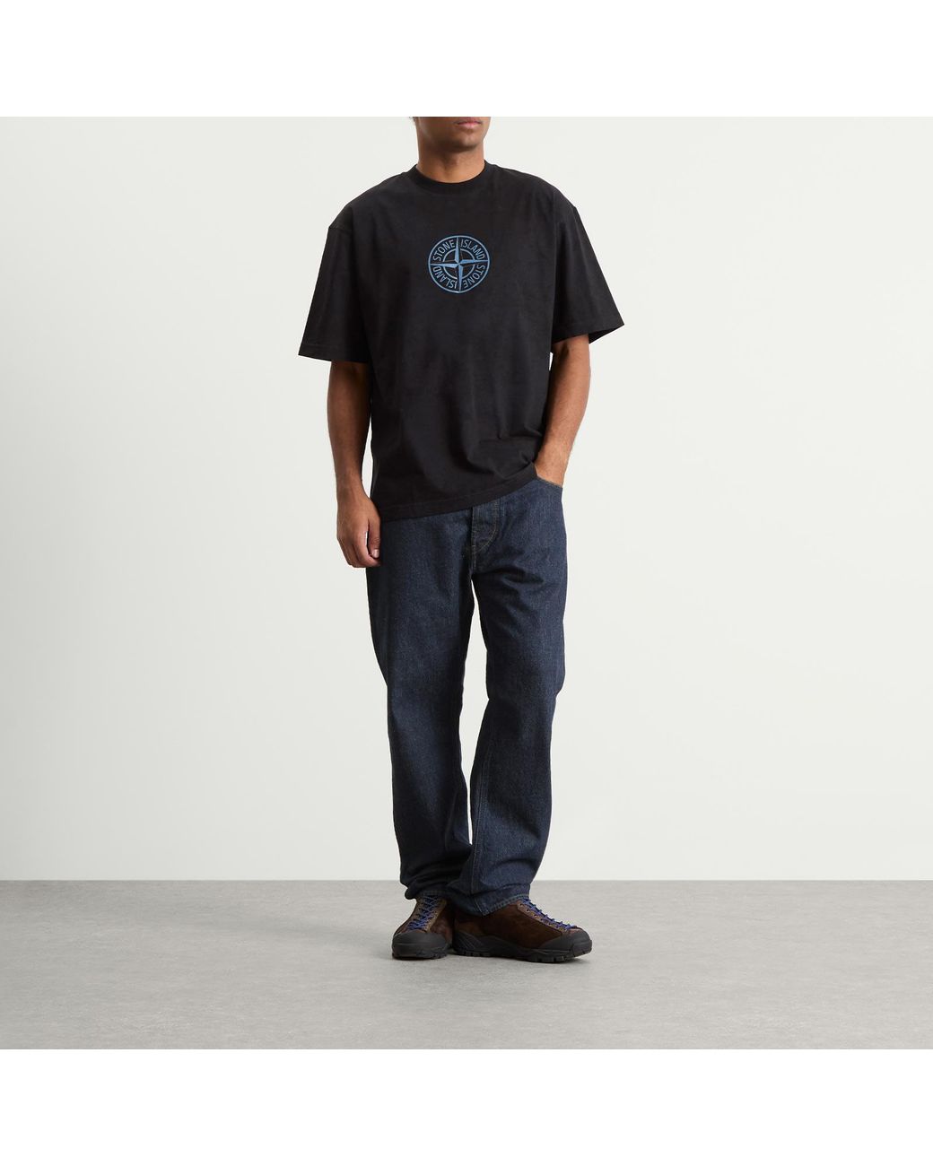 Stone Island Blue Denim Straight Jeans for men