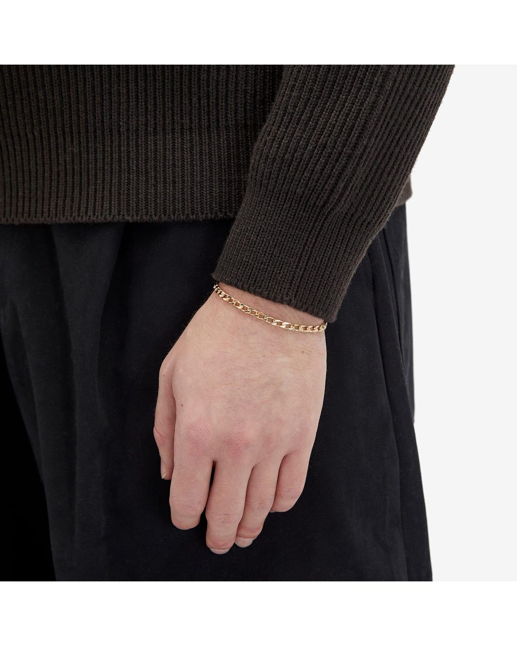 Miansai Metallic 4Mm Cuban Chain Bracelet for men