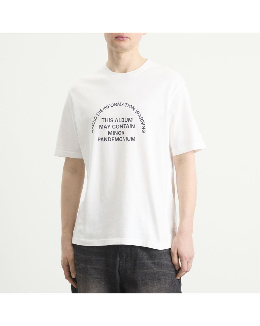 ACMH by Magic Castles White Naked Disinformation T-Shirt for men