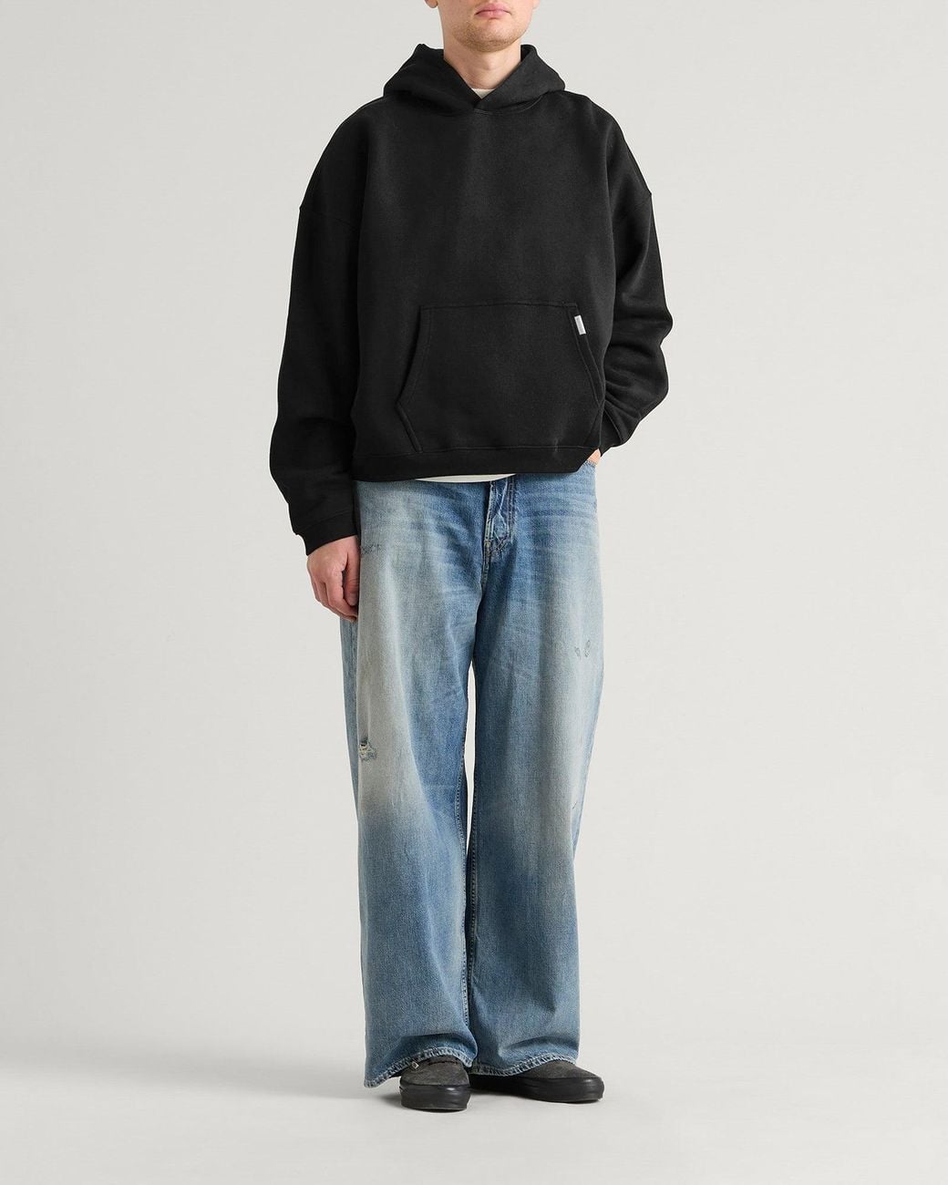 Represent Black Initial Boxy Hoodie for men