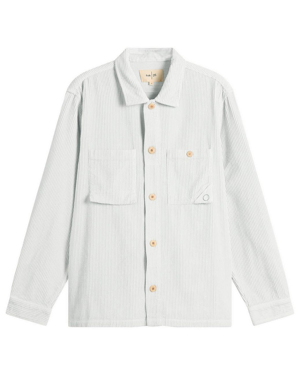 Folk White Anniversary Patch Overshirt for men