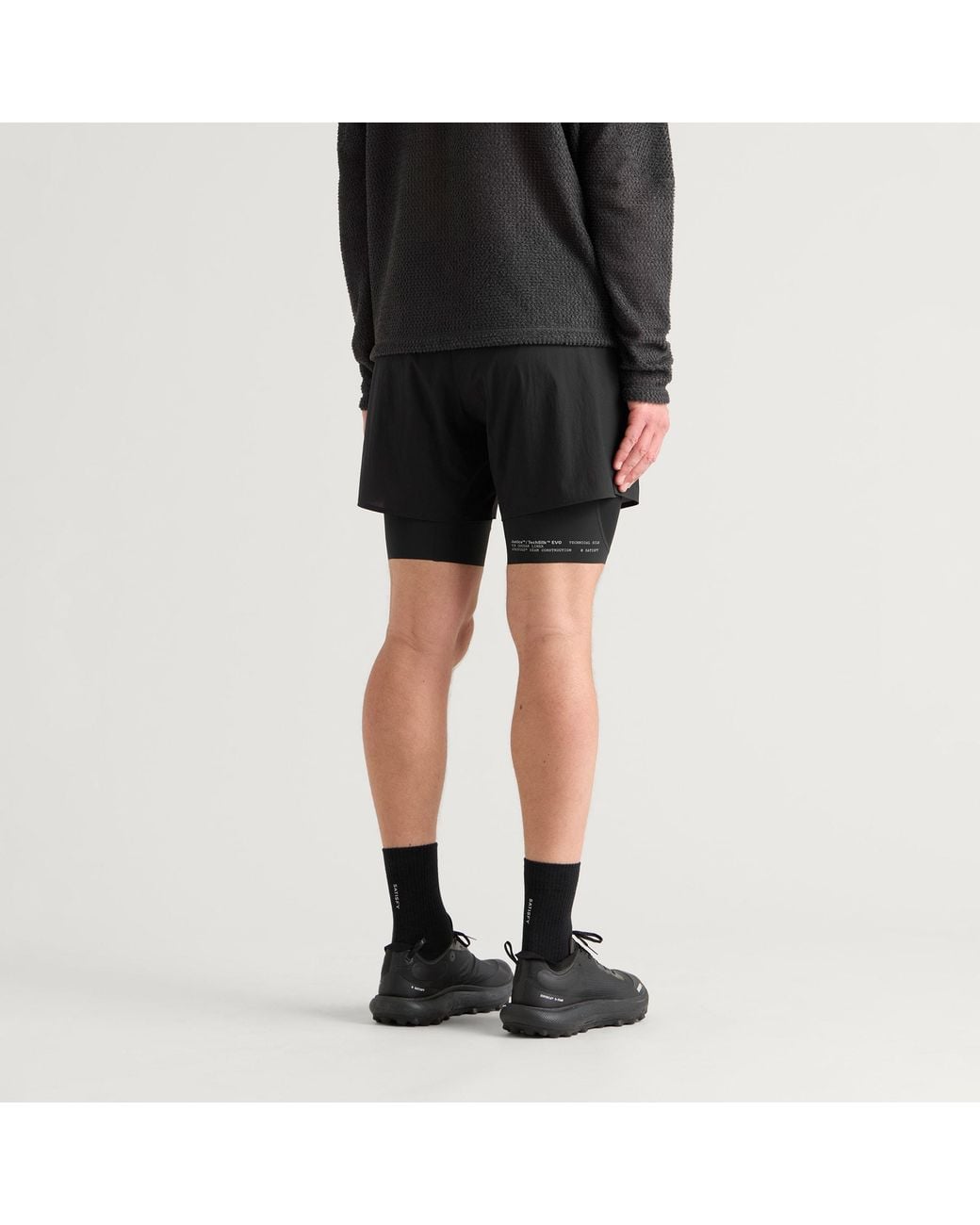 Satisfy Black Rippy Cordura 8" Shorts for men