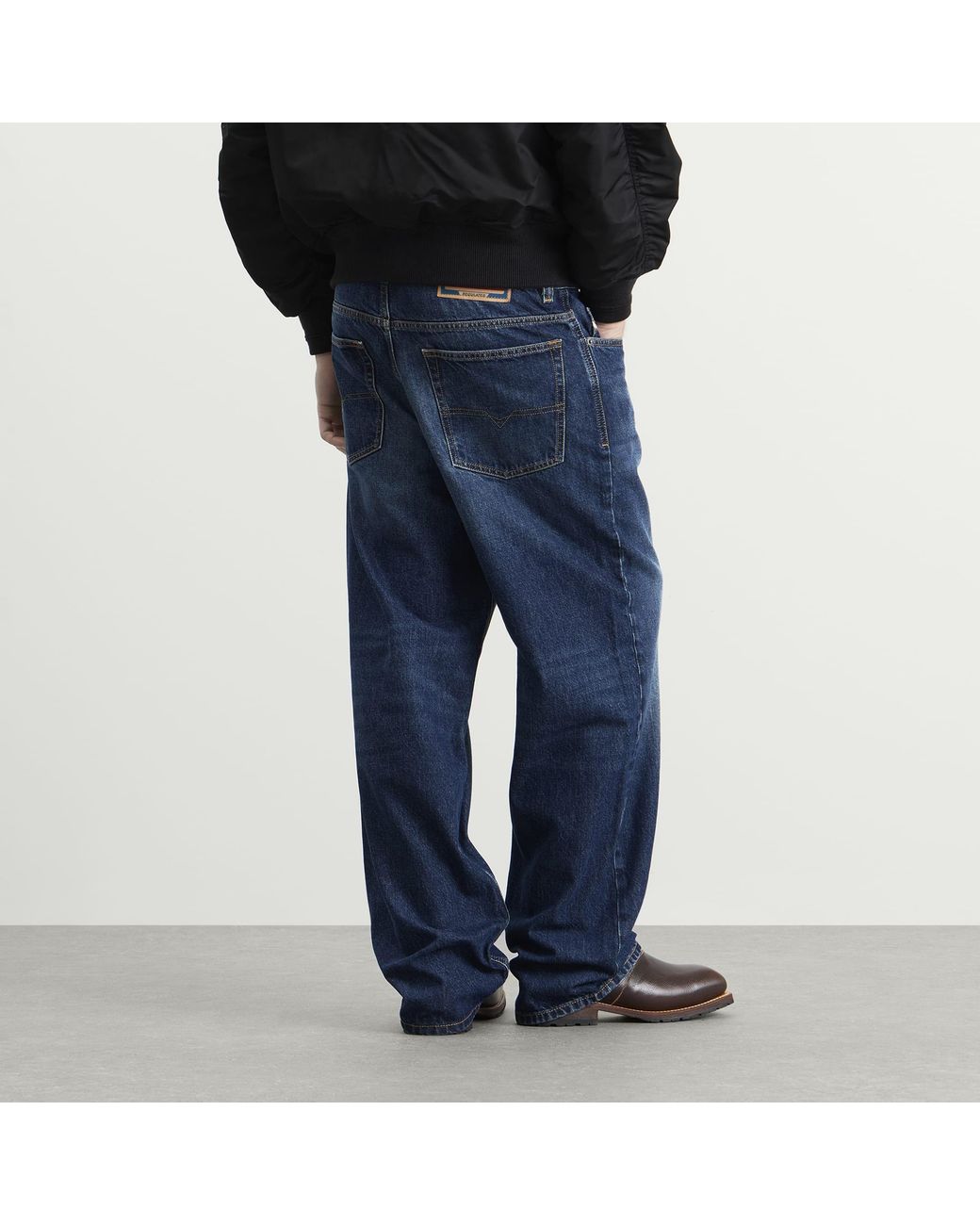 DIESEL Blue 2001 D-Macro Wide Leg Jeans for men