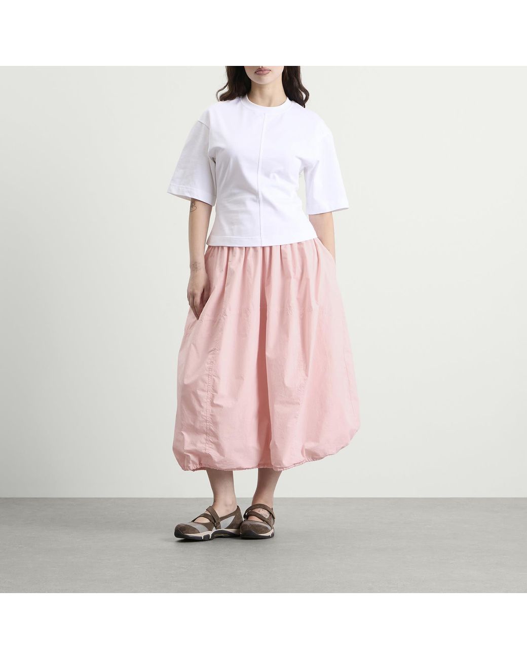 YMC Pink Parachute Midi Skirt