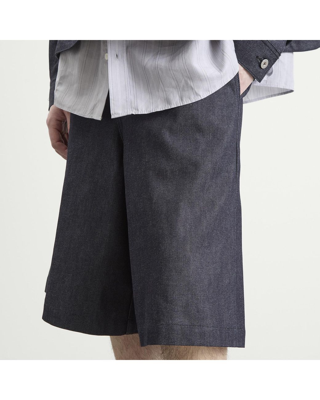 Comme des Garçons Blue Denim Shorts for men