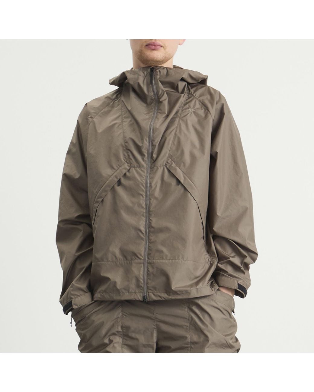Goldwin Ripstop Hooded Jacket in Grey for Men | Lyst UK