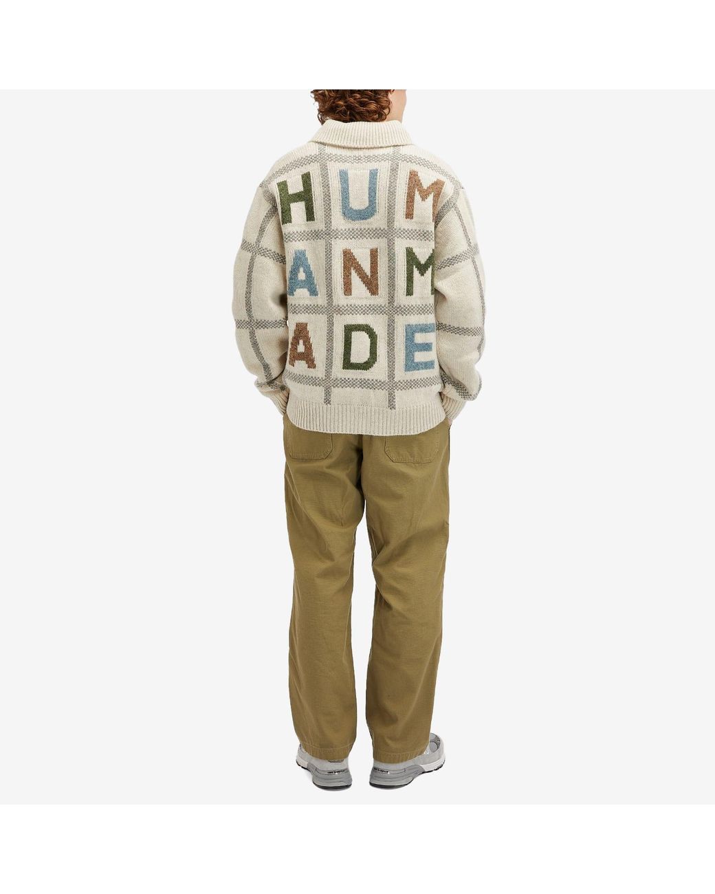 Human Made Animal Half-Zip Knit Sweater in White for Men | Lyst