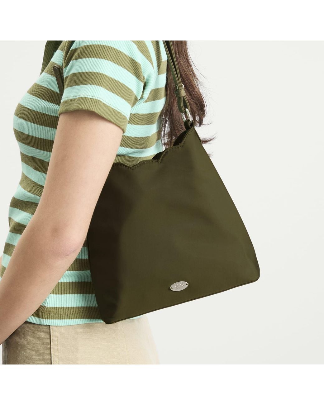 Damson Madder Green Heavy Satin Lorelai Bag