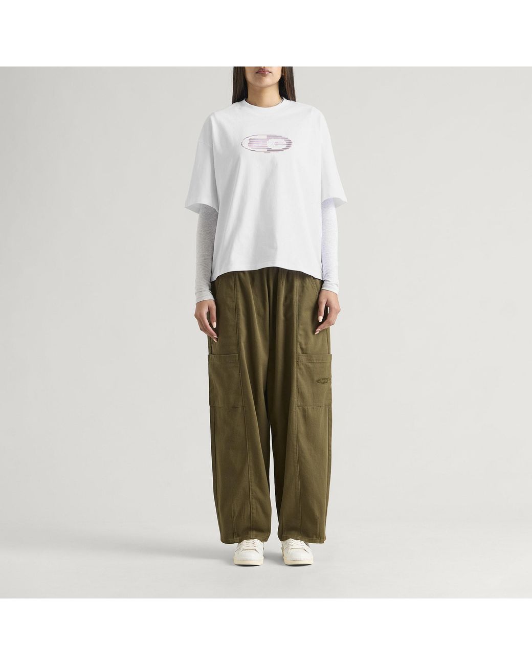 Bene Culture White Domino Stripe T-Shirt
