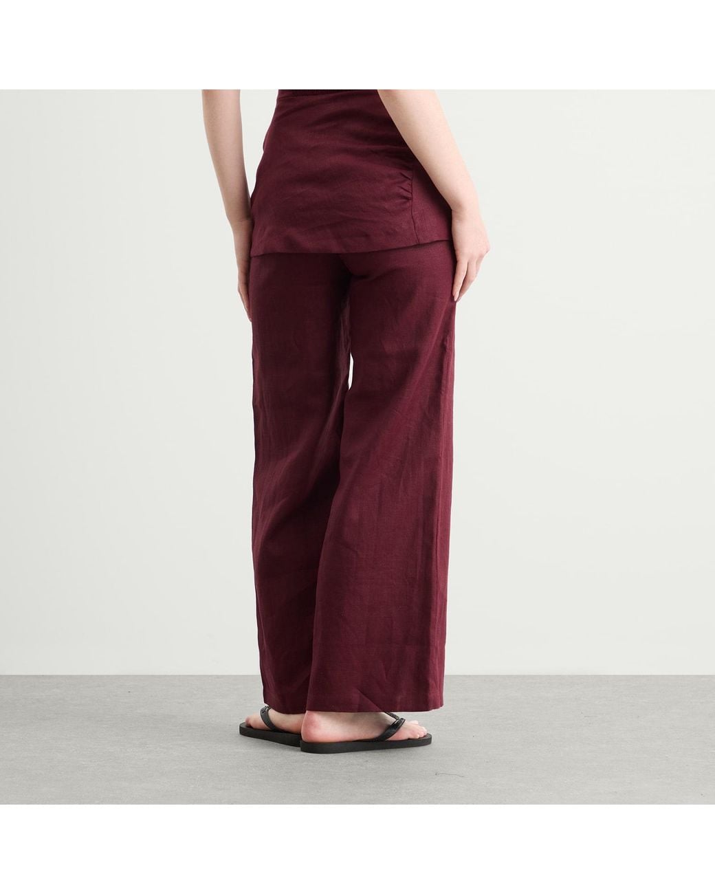 Faithfull The Brand Red Syna Straight Pants