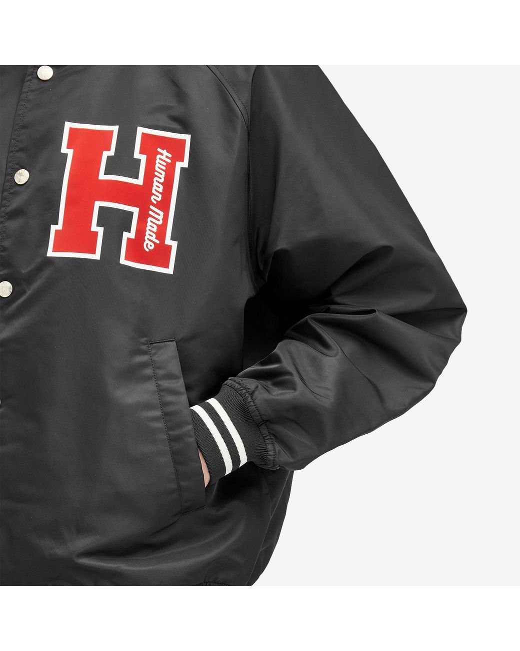 Human Made Glossy Nylon Stadium Jacket in Black for Men | Lyst Human Made Glossy Nylon Stadium Jacket in Black for Men | Lyst