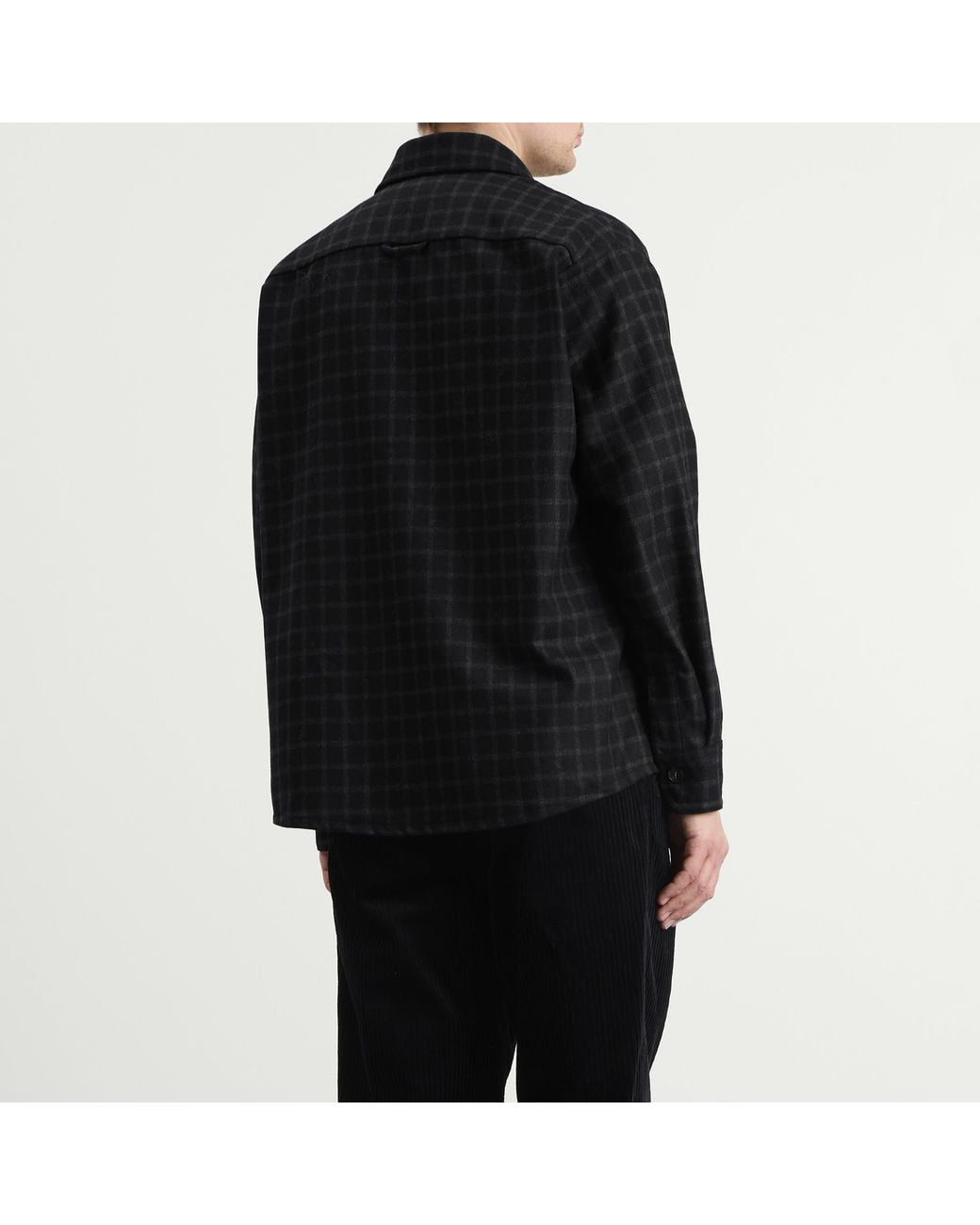 A.P.C. Black Bobby Wondowpane Check Overshirt for men