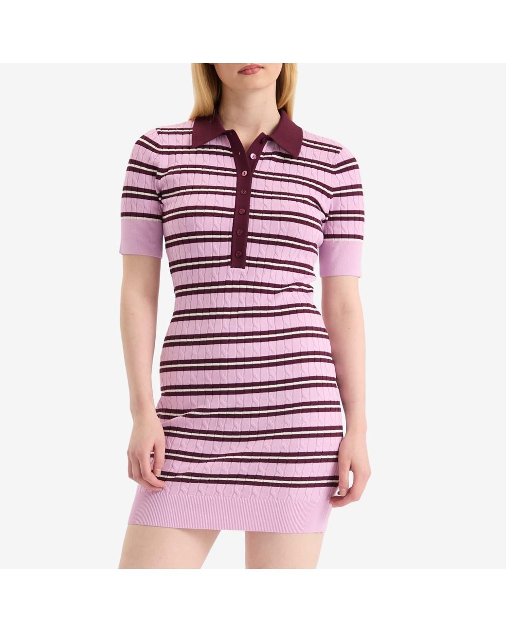 GOOD AMERICAN Red Cable Knit Mini Dress