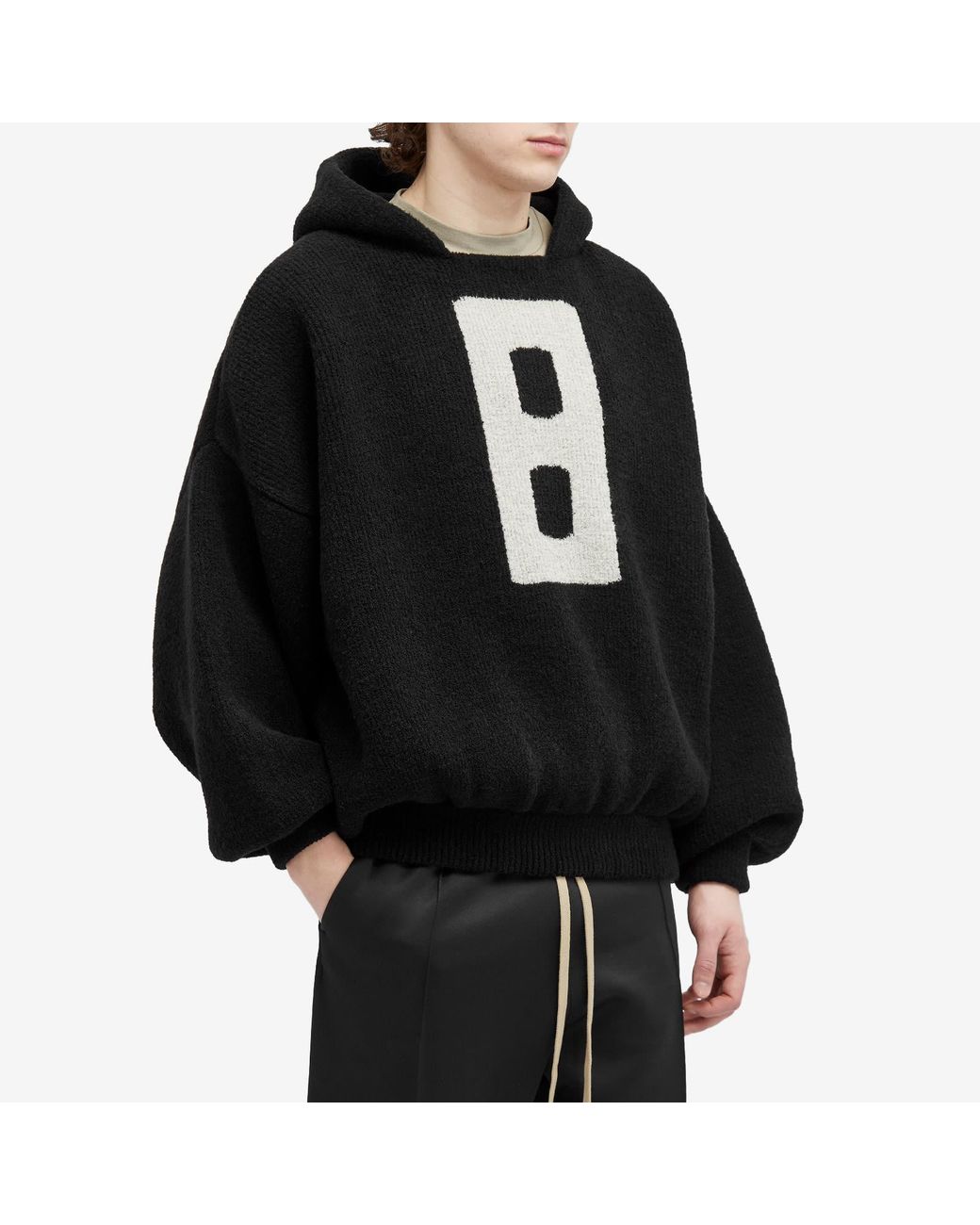 パーカー・フーディ FEAR OF GOD SS24 BOUCLE 8 HOODIE (FG820.2277WOL 001 BLACK) Fear Of God Boucle 8 Hoodie - Black - Men | FG8202277WOL001