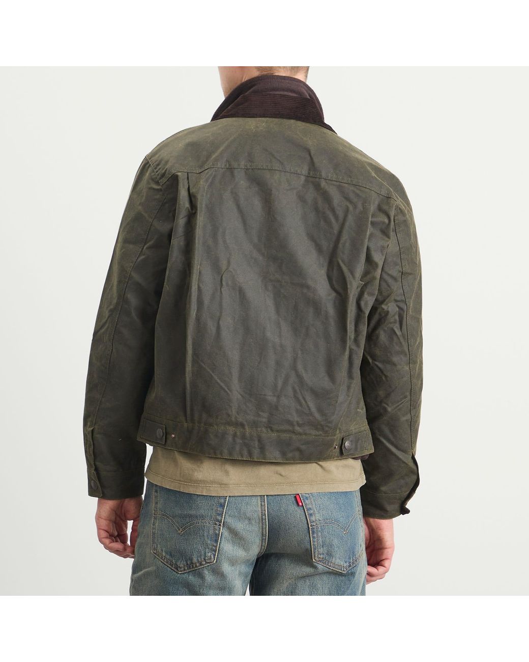 Levi's X Barbour Type 2 Waxed Jacket in Grey for Men | Lyst UK