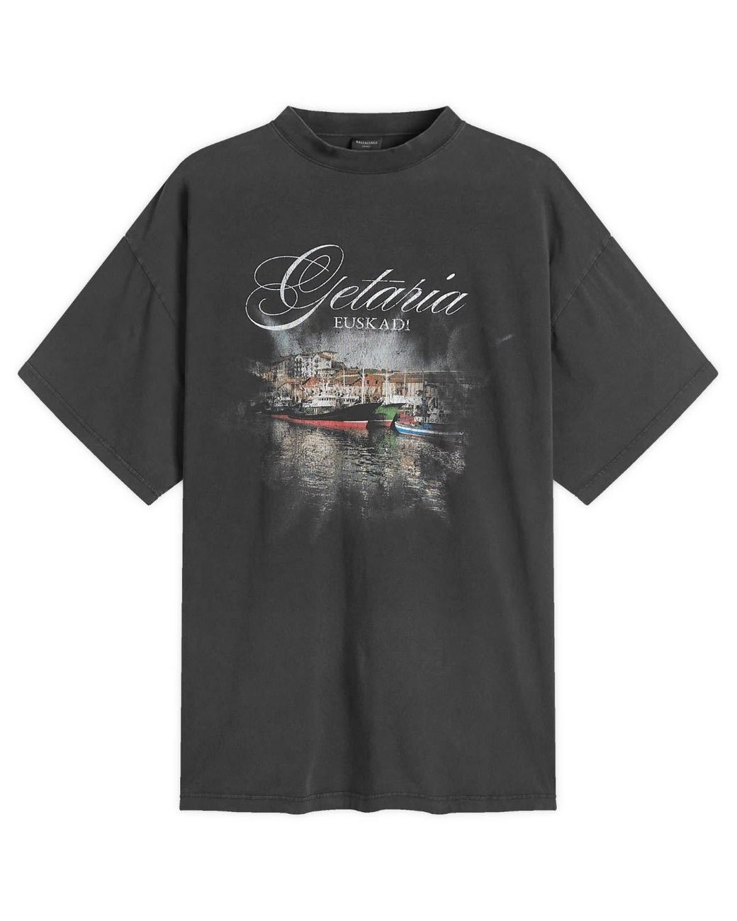Balenciaga Getaria Tubular Oversized T-Shirt in Black for