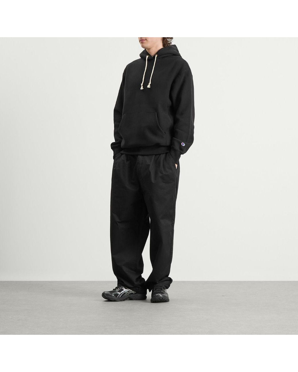 Champion Black Classic Hoodie for men