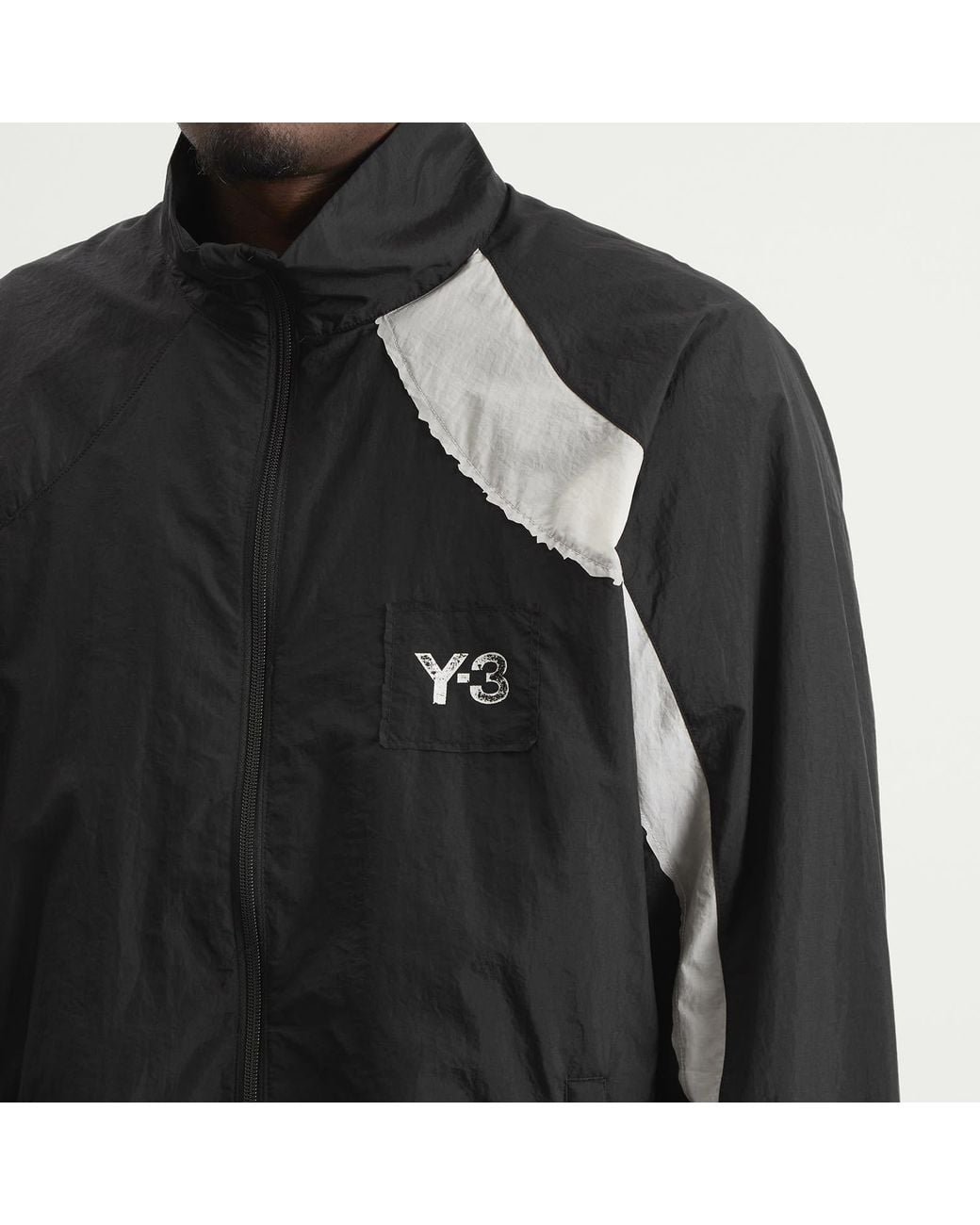 Y-3 Black Logo Track Jacket for men