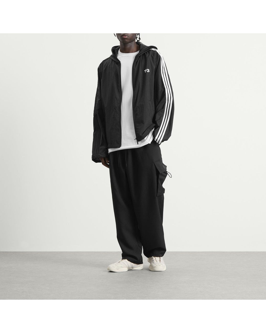 Y-3 Black Wired Hooded Jacket for men