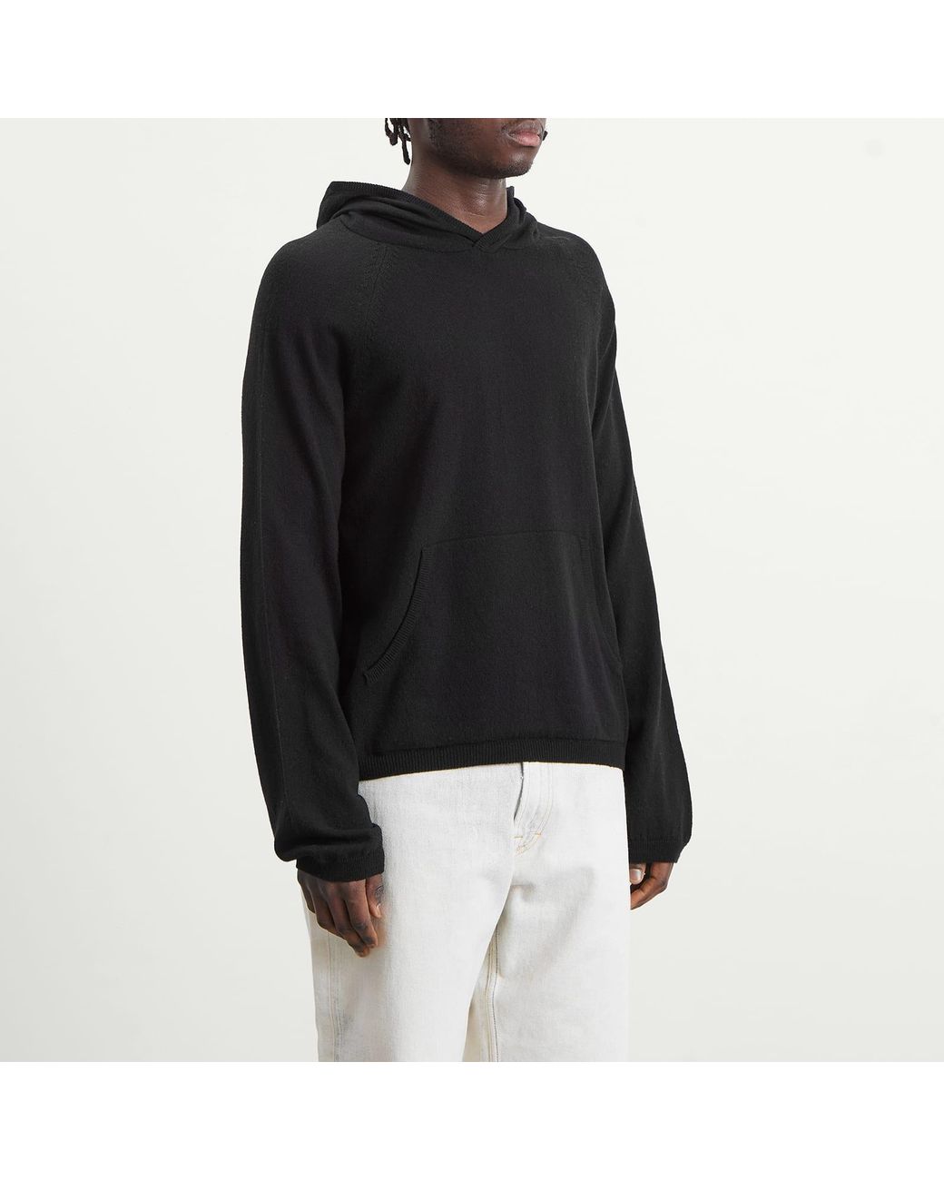Our Legacy Black Silk Knitted Hoodie for men