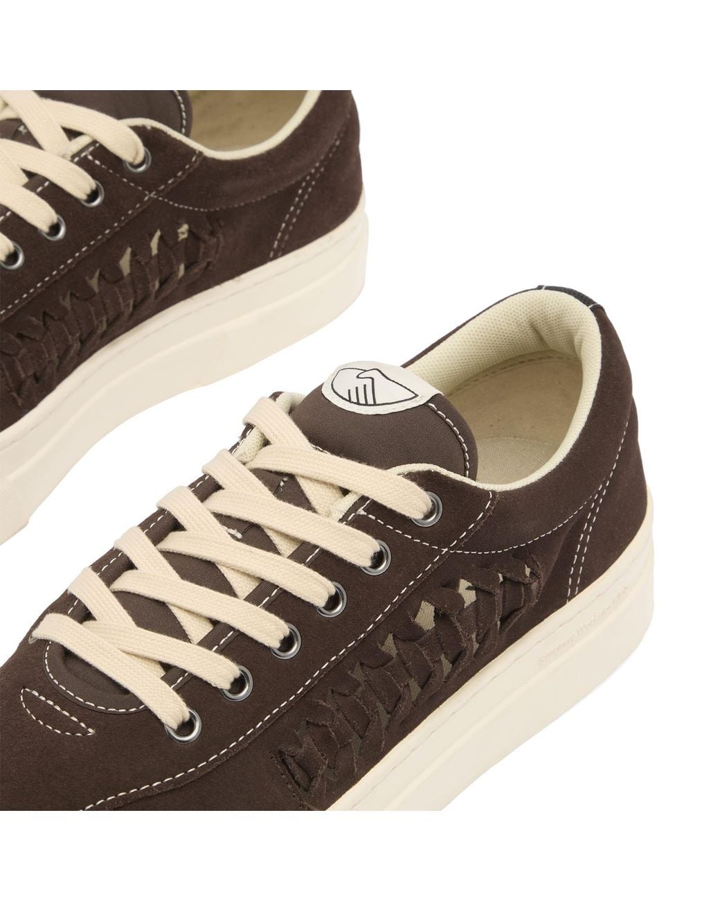 Stepney Workers Club Brown Dellow Woven Suede Sneaker for men