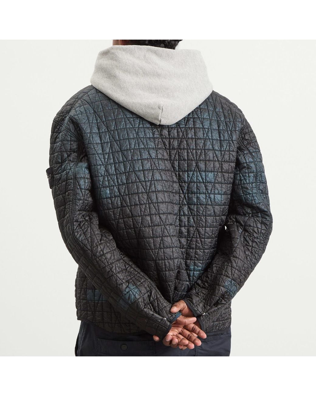 Stone Island Nylon Reps-Tc Corrosion Treatment Quilted Jacke in