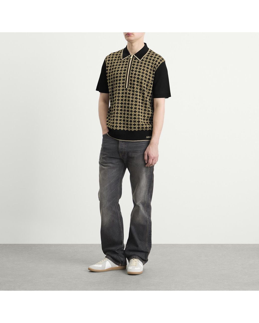 AMIRI MA quad ポロシャツ 正規品 Amiri Ma Quad Cotton Polo Shirt | Saks Fifth Avenue