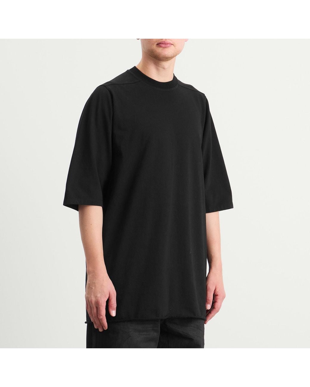 Rick Owens Black Jumbo Tee for men