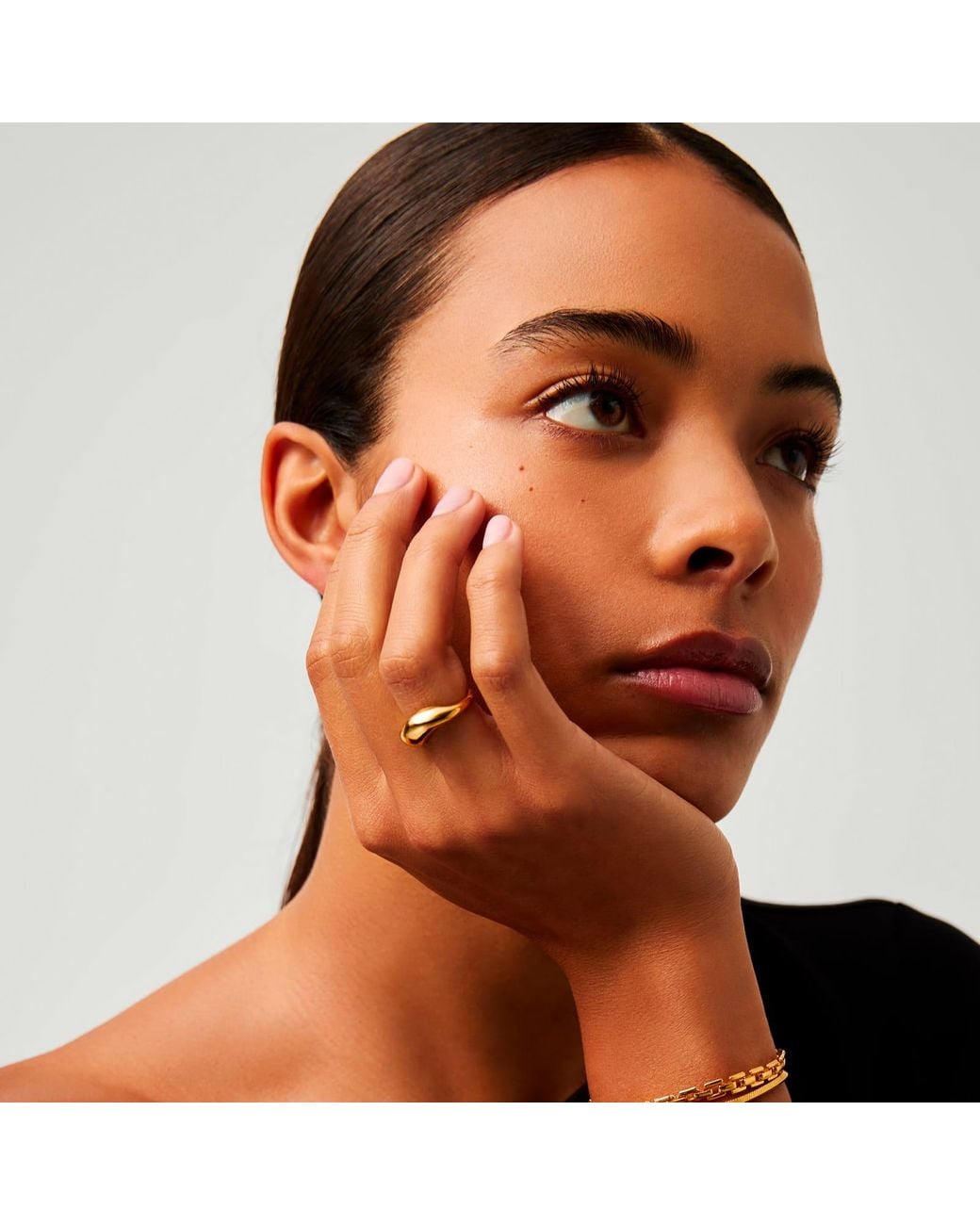 Missoma Metallic Savi Signature Stacking Ring