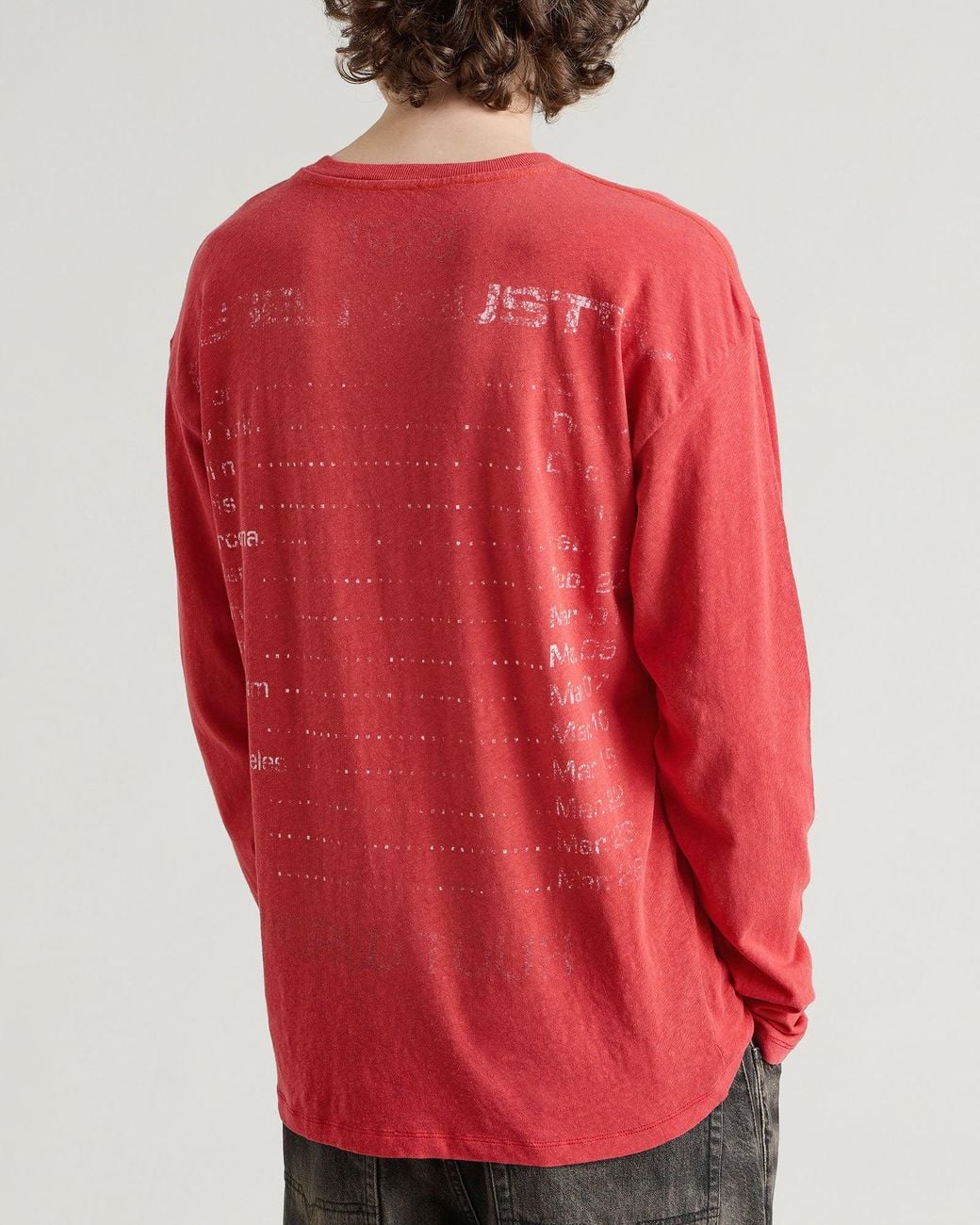 DIESEL Tour Dates Graphic Long Sleeve T-Shirt in Red for Men | Lyst