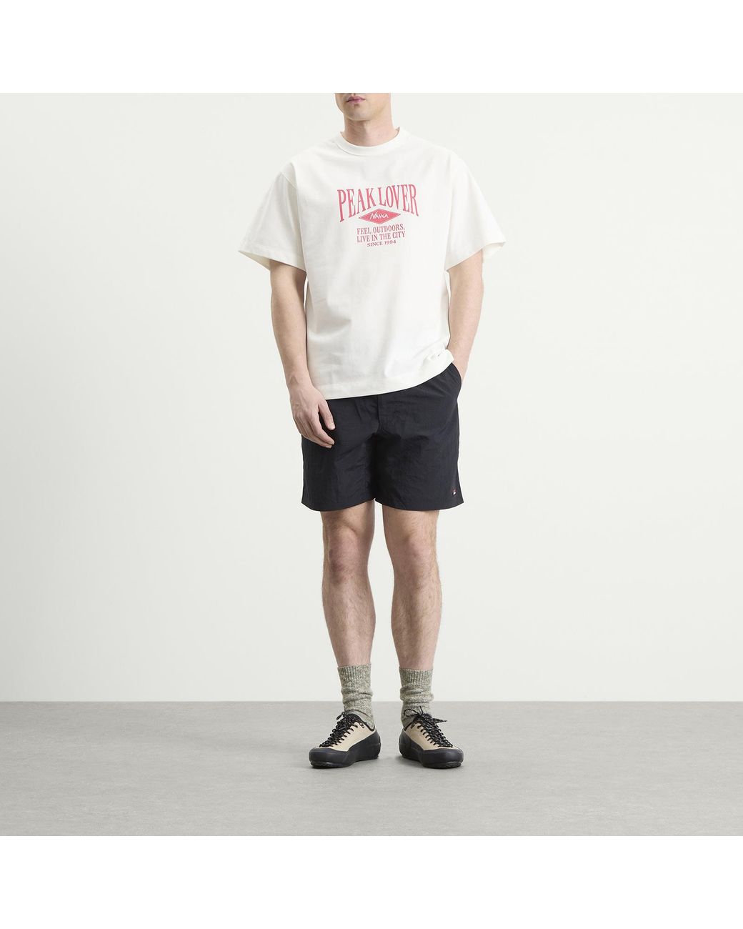 NANGA White Eco Hybrid Peak Lover T-Shirt for men