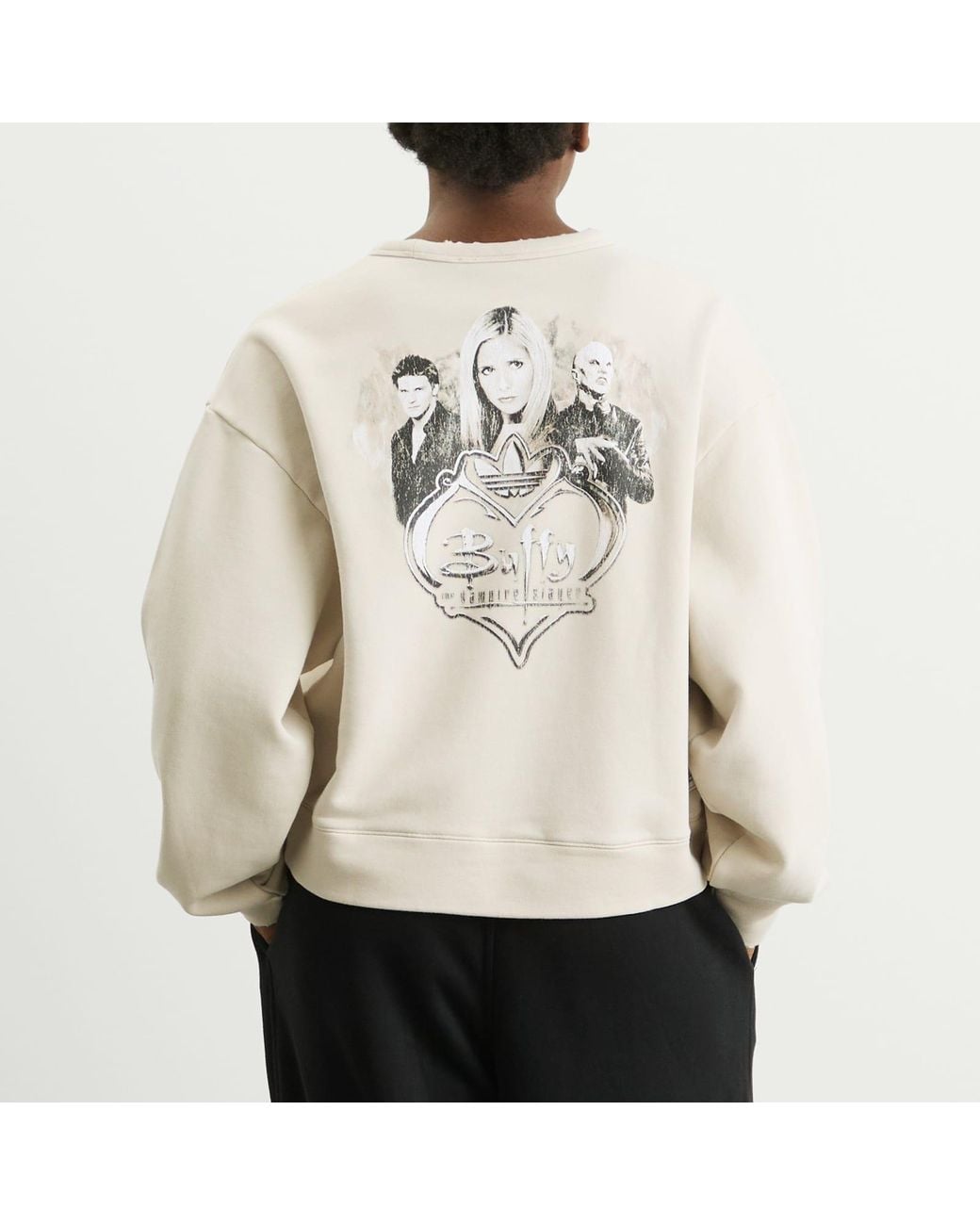 Adidas White Buffy Crew